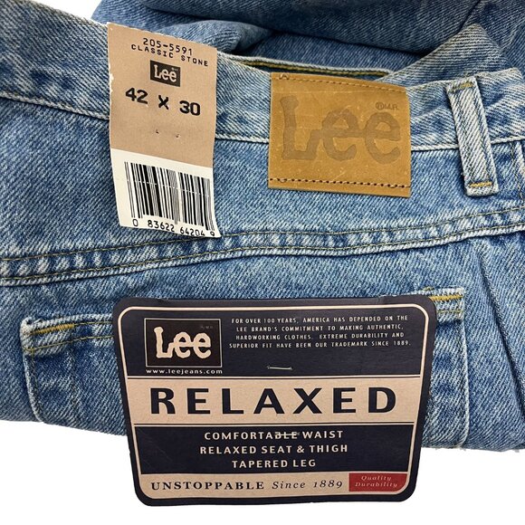 Lee Relaxed Fit Classic Stone NWT Comfortable Jeans Lot Mens 42 x 30 - Picture 5 of 5